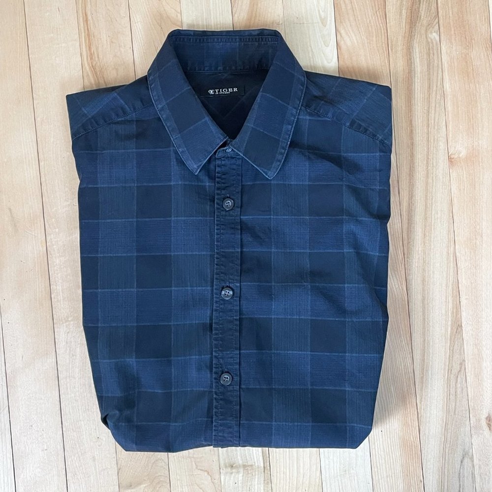 Tiger of Sweden Blue Checked Shirt Size XS